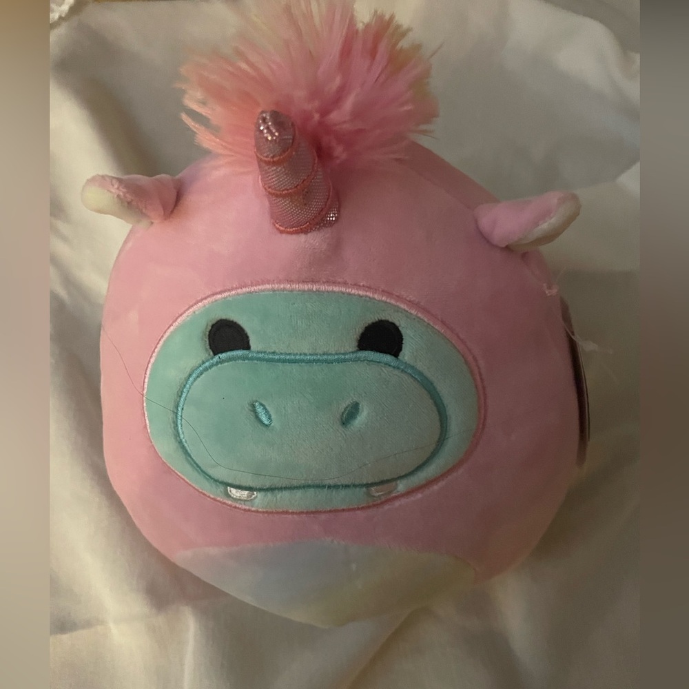 - Squishmallow Hank the Hippo in Unicorn Costume  7” New Plush Kellytoys